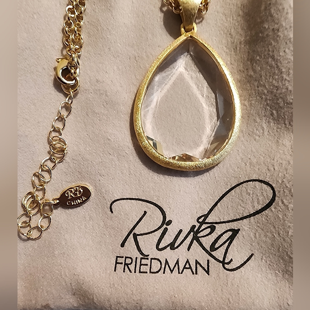 RIVKA FRIEDMAN CRYSTAL PENDANT NECKLACE